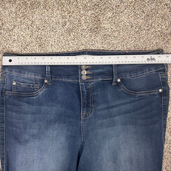 Torrid Womens 20R Jegging 3-Button Stretch Skinny Rock Classic Blue Denim Jeans - Picture 9 of 11